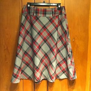 A Line Skirt Size 10 Grey, Black, & Red